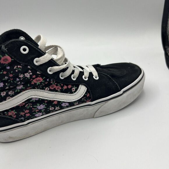 Vans Wedge Hi Black/Floral Womens Size 5.5 Skate Shoes Sneakers Shoes - Picture 7 of 10
